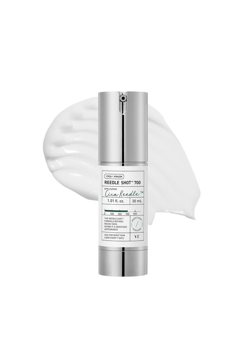 VT COSMETICS CICA Reedle Shot 700, Spicule Microneedling Serum for Pore Care&Exfoliation, Exosome&Centella Asiatica for Glass Skin, Acne&Blemish Care, Korean Skin Booster (1 Fl Oz / 30ml)