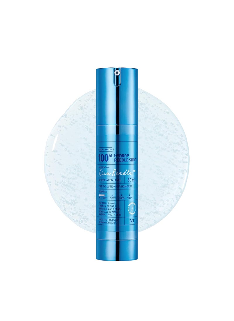VT COSMETICS Hydrop Reedle Shot 100hL, Hyaluronic Acid Microneedling Serum, Intensive Hydrating & Moisturizing Exosome, Soft & Glass Skin, Korean Skin Booster1.69 Fl Oz.(50ml)
