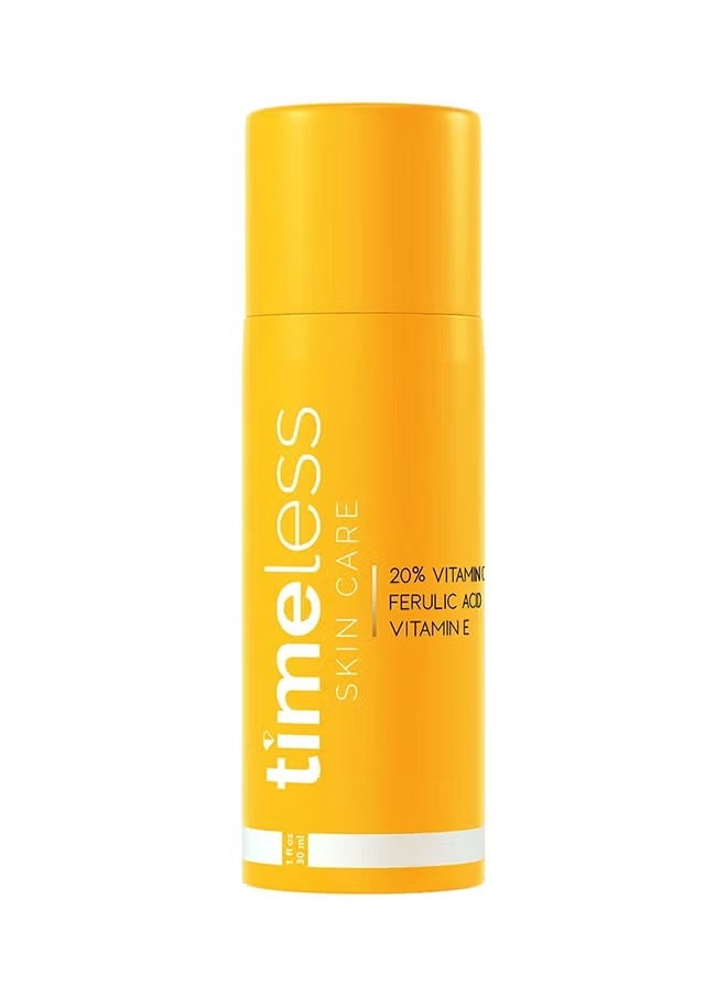 Timeless 20% Vitamin C + E + Ferulic Acid Serum Antioxidant Whitening Brightening Skincare 30ml