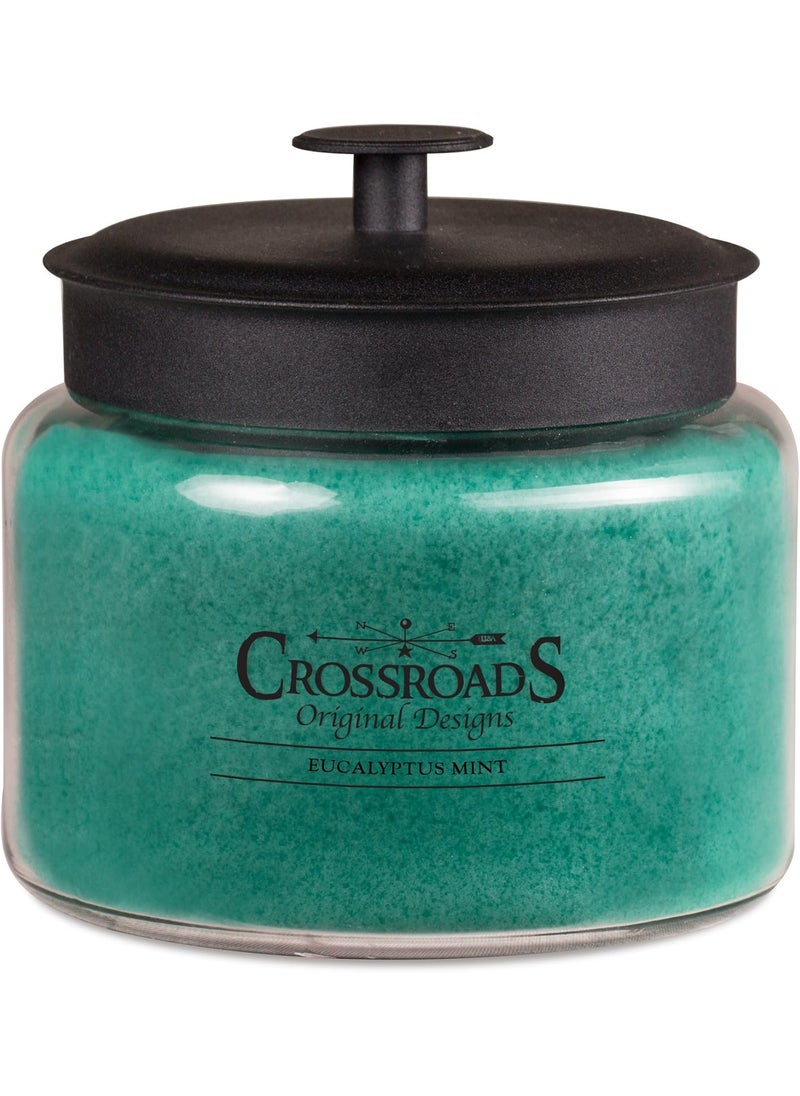 Crossroads Eucalyptus Mint Scented 4-Wick Candle, 64 Ounce