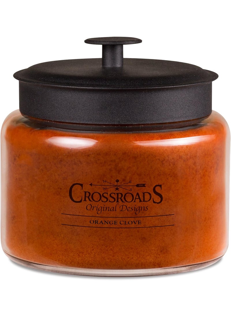 Crossroads Orange Clove Scented 4-Wick Candle, 64 Ounce