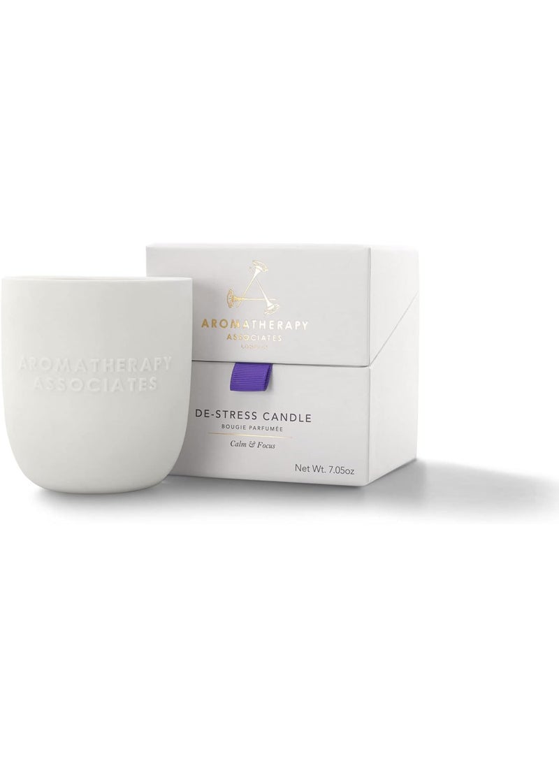 Aromatherapy Associates De-Stress Candle. Hand Poured Vegan Wax to Feel Calm and Focused. Crafted with Frankincense and Chamomile Essential Oils. 40 Hour Burn Time (7.05 oz)