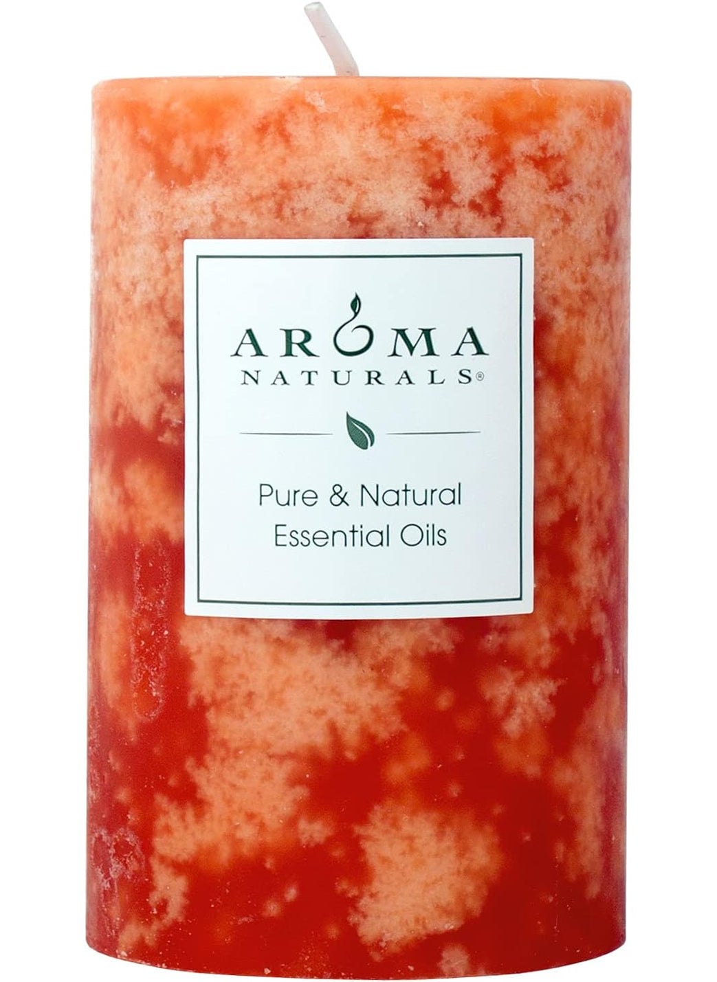Aroma Naturals Orange and Cedar Essential Oil Scented Pillar Candle, Clarity, 2.5 inch x 4 inch