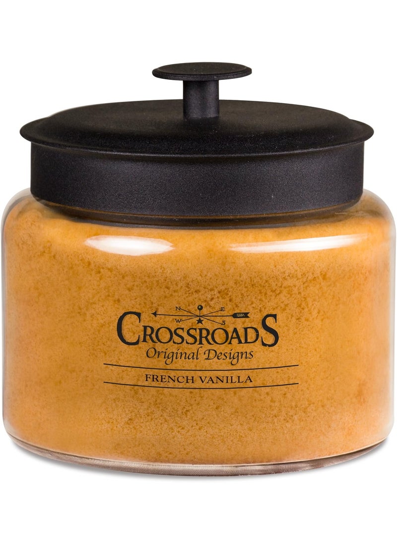 Crossroads French Vanilla Scented 4-Wick Candle, 64 Ounce