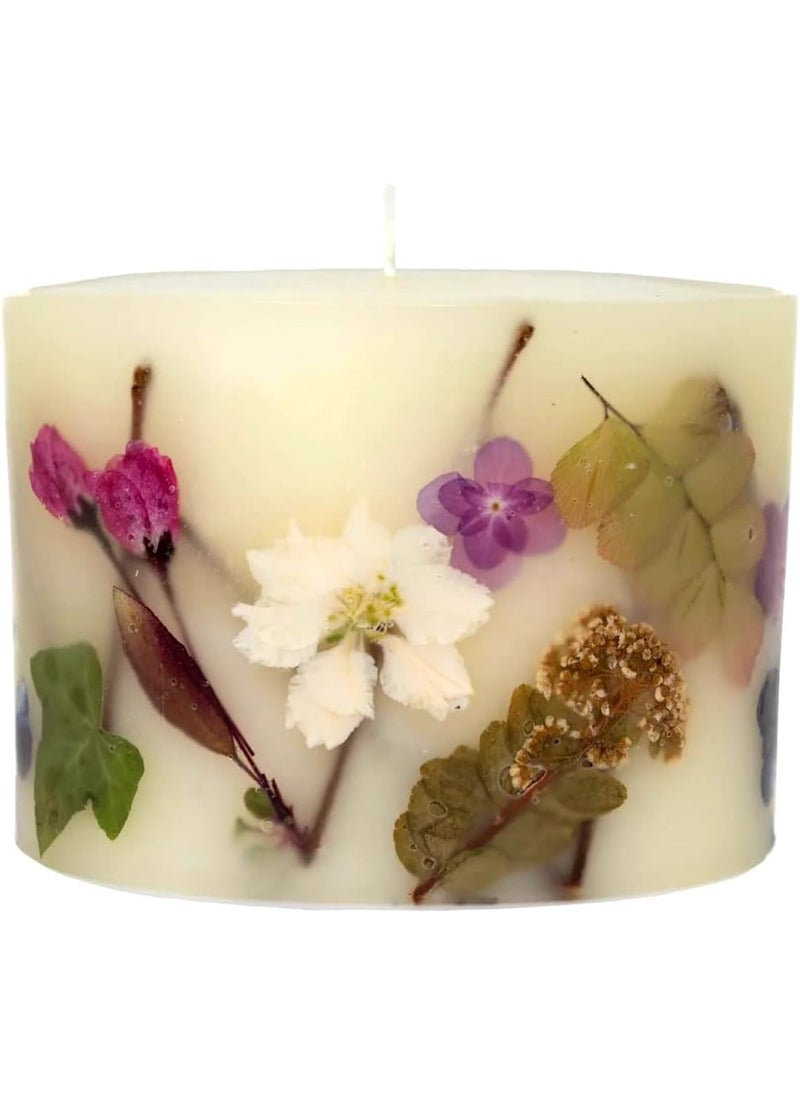 Black Currant & Bay Leaf Round Botanical Candle - Notes of Black Currant, Cinnamon, Rosemary, Aromatherapy Candles, Long Lasting Candles, Botanical Candles Home Decor (3 inch)
