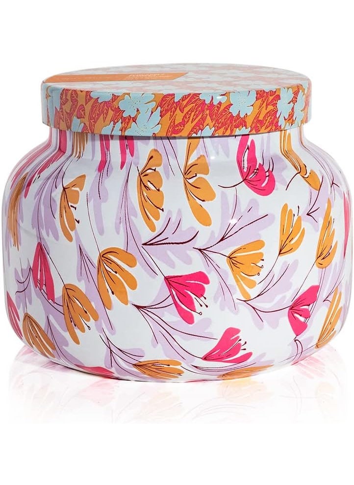 Capri Blue Pattern Play Signature Jar Candle - Tropical Scented Long Lasting Soy Wax Blend - Decorative Candles for Home Decor - Pineapple Flower (19 oz)
