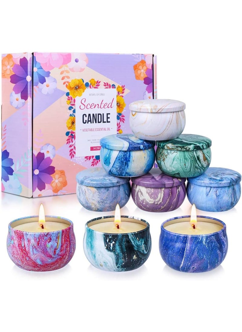 Scented Candles Gifts Set for Women, 9 Pack Aromatherapy Candles Pack Soy Wax with Essential Oil Include Lavender, Jasmine and Vanilla for Bridesmaid, Birthday, Valentine's, Mother's Day, Bath, Yoga
