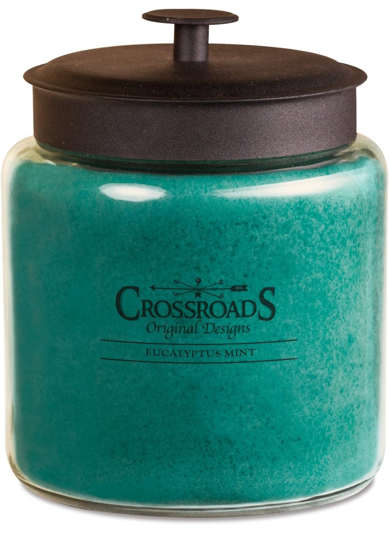 Crossroads Eucalyptus Mint Scented 4-Wick Candle, 96 Ounce