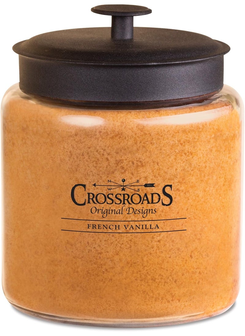 Crossroads French Vanilla Scented 4-Wick Candle, 96 Ounce