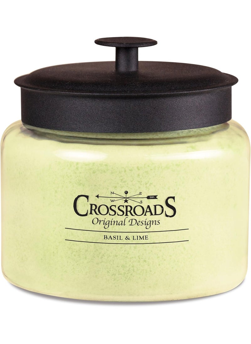 Crossroads Basil & Lime Scented 4-Wick Candle, 64 oz.