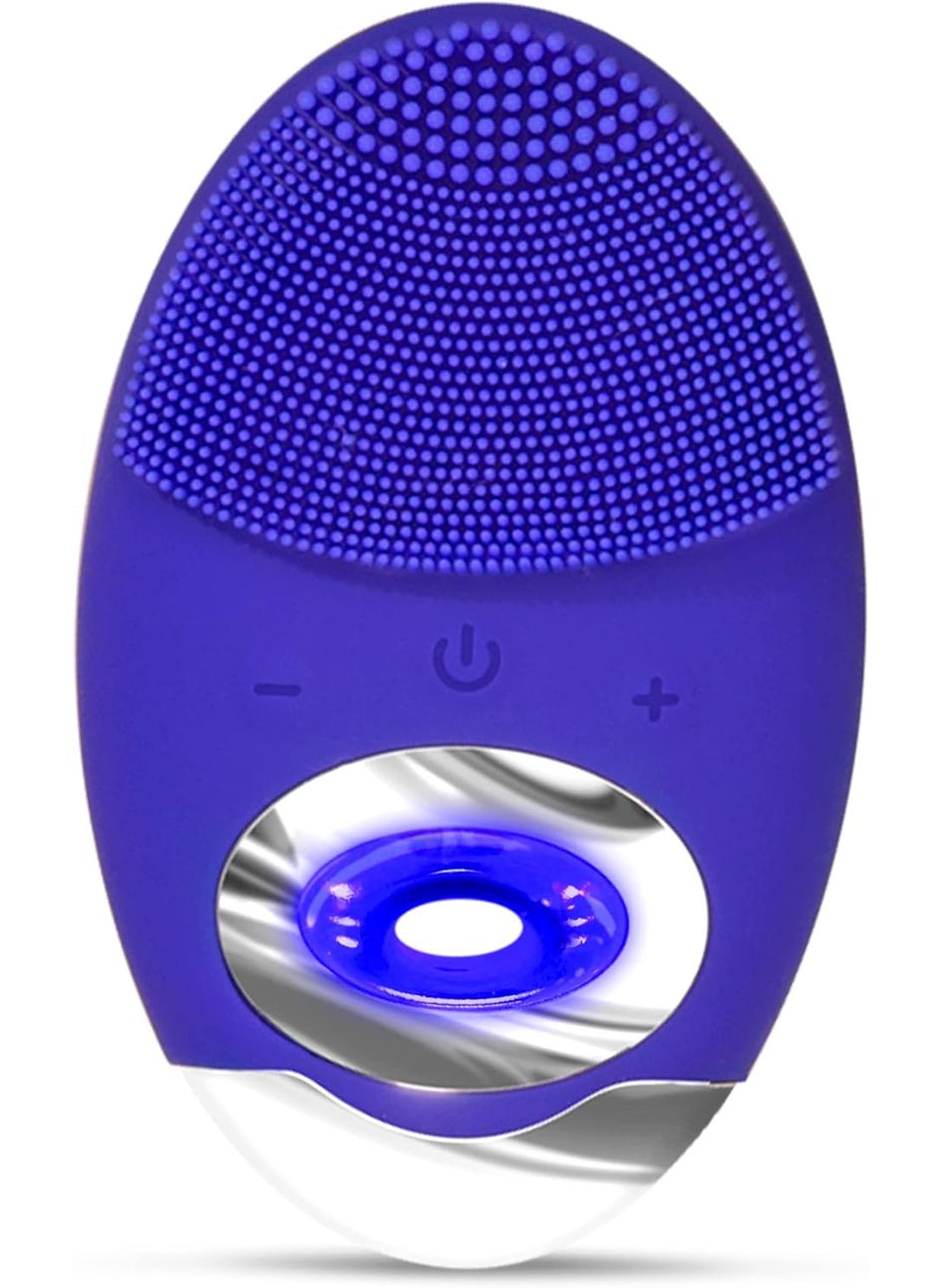 Sonic Face Cleansing Brush - Silicone Face Brush for Men & Women - Gentle Massaging and Vibrating Face Brush Cleanser - Rechargeable Silicone Face Scrubber Electric with Soft Bristles