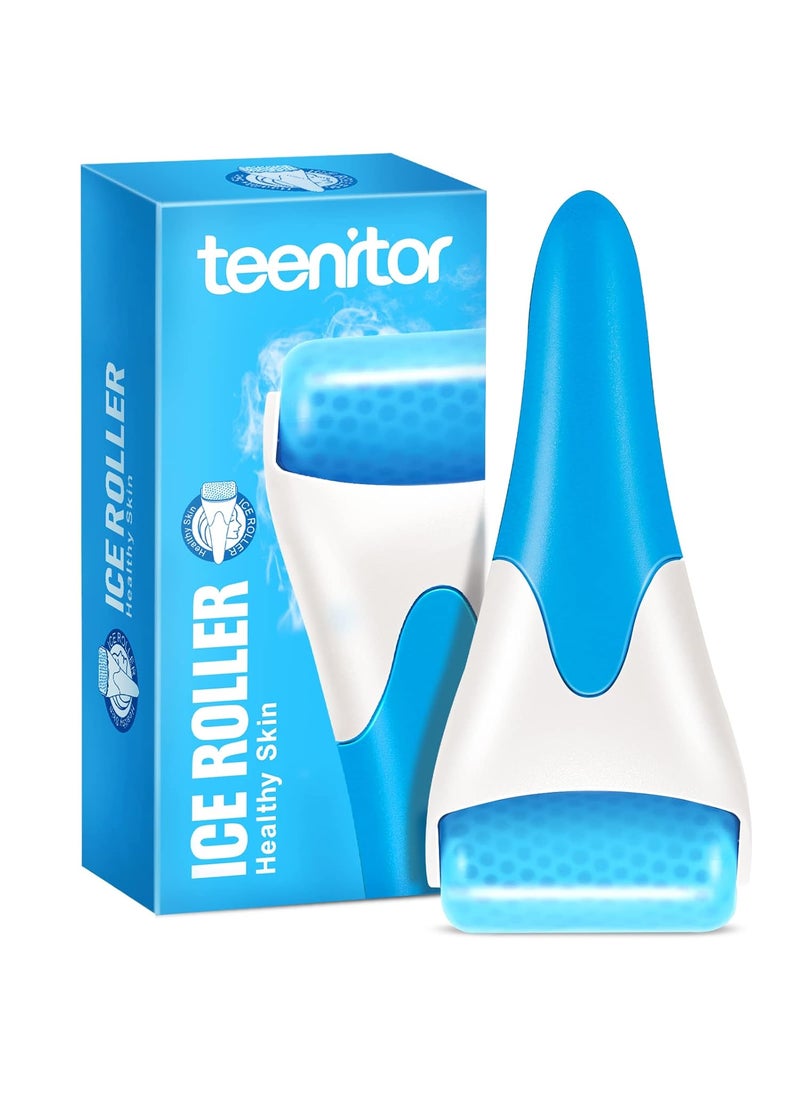 Teenitor Blue Ice Roller for Face, Ice Face Roller, Face Massager Tool, Puffiness Migraine Pain Relief and Minor Injury, Face Roller Skin Care