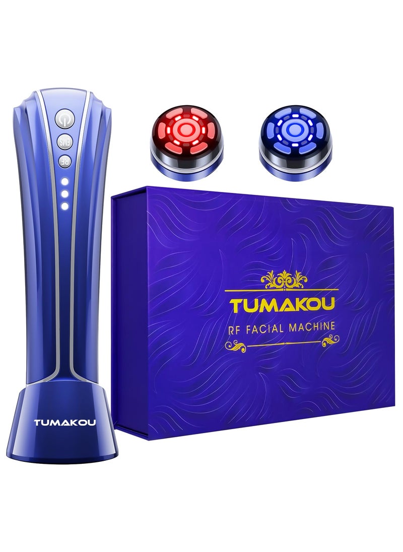 RF Radio Frequency Facial Device - LED Red Light Therapy Device for Face Skin Care Home Use