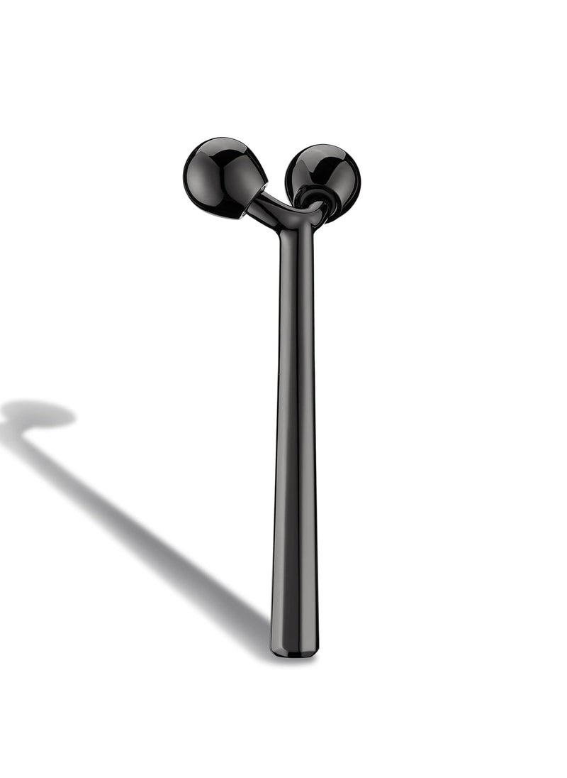 Tekson Face Roller, Facial Metal Massager, Massage Tool for face (Black)