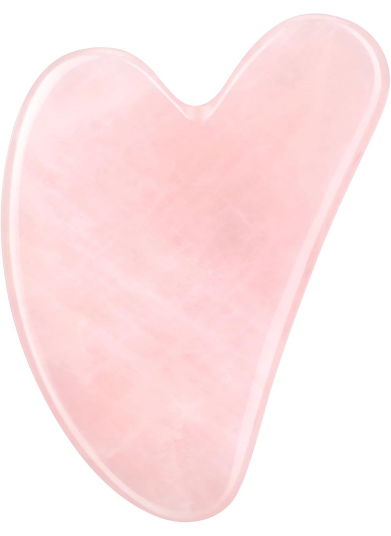 rosenice Gua Sha Facial Tools Guasha Tool Gua Sha Jade Stone for Face Skincare Facial Body Acupuncture Relieve Muscle Tensions Reduce Puffiness Festive Gifts (Pink)