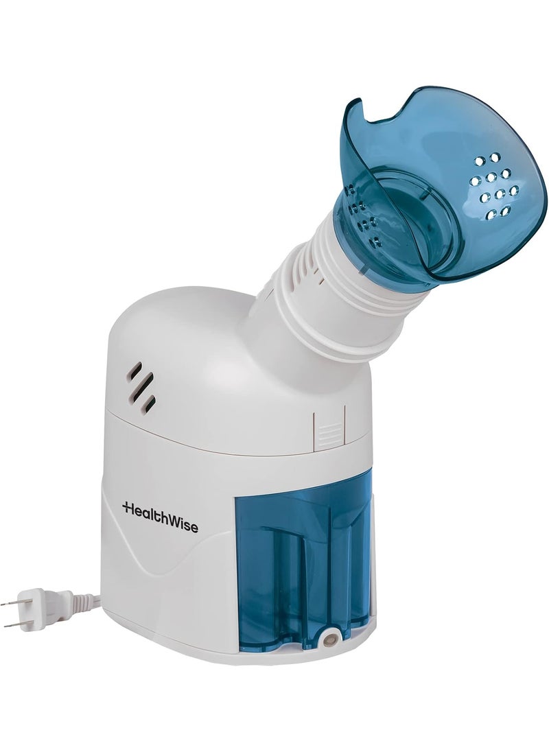 HealthWise Steam Inhaler Respiratory Vapor Therapy | Sinus Pressure, Congestion, Colds & Cough Relief | Facial Steamer, Steam Inhaler, FSA Eligible, Vaporizer or Vocal Steamer | Mask for Cleansing