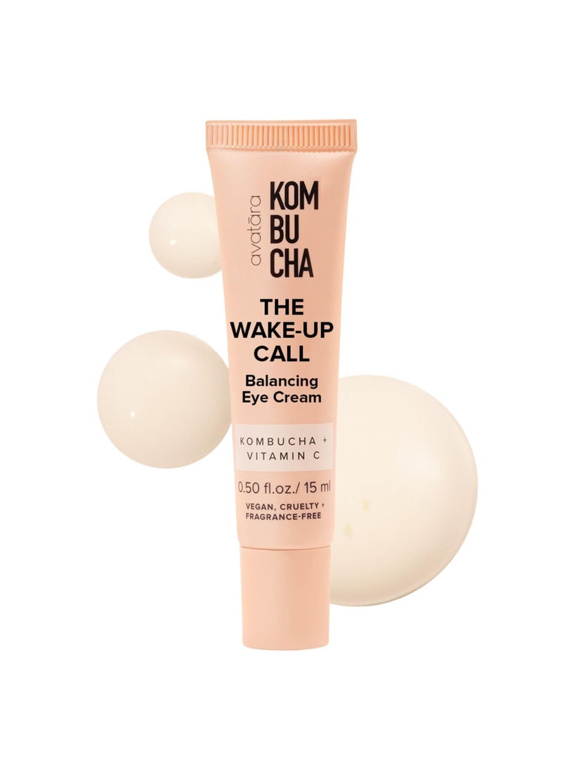 Avatara - Kombucha The Wake-Up Call Eye Cream, Eye Cream for Dark Circles and Puffiness, Under Eye Cream with Caffeine, Vitamin C, and Tumeric, Caffeine Eye Cream for All Skin Types, 0.05 Fl. Oz.
