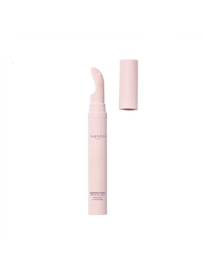 Wander Beauty Baggage Claim Everyday Eye Cream - Eye Serum for Dark Circles, Under-Eye Bags & Fine Lines - Hydrating Eye Cream with Hyaluronic Acid + Vitamin C Brightens, Tightens & Lifts - 0.5 oz