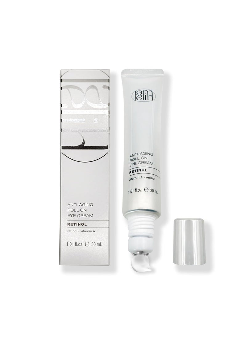 Eye Cream Roller, Retinol Niacinamide Vitamin A, Wrinkle & Under Eye Bag & Dark Circle Reducer, Sensitive Skin, Night Cream for Eye Puffiness and Fine Lines, Made in Korea