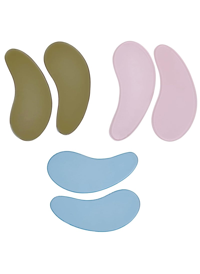 Silicone Eye Patch Reusable Under Eye Patches Sticky Lash Lift Cover Shield Eyelash Extension Mask 6 Pair Lower Lash Isolation Pads For Sensitive Skin During Perm Lamination Lash Extension Remover
