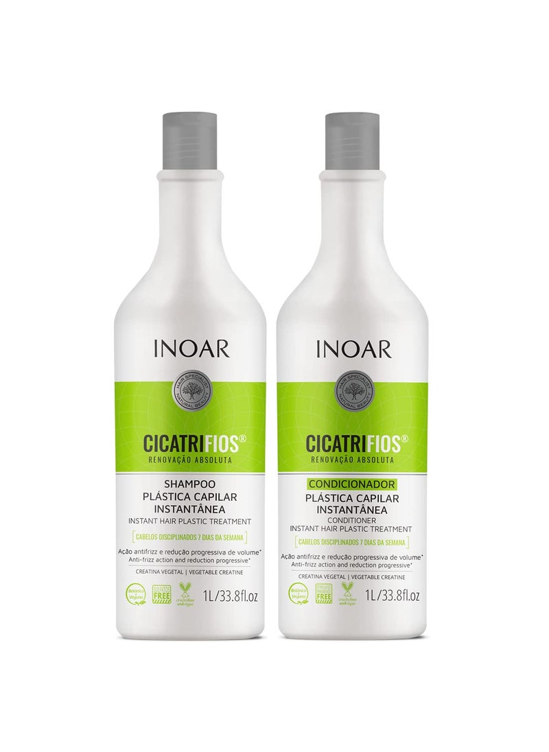 Inoar - Cicatrifios Collection - Surgery Shampoo and Conditioner (2 x 33.81 Fl Oz)