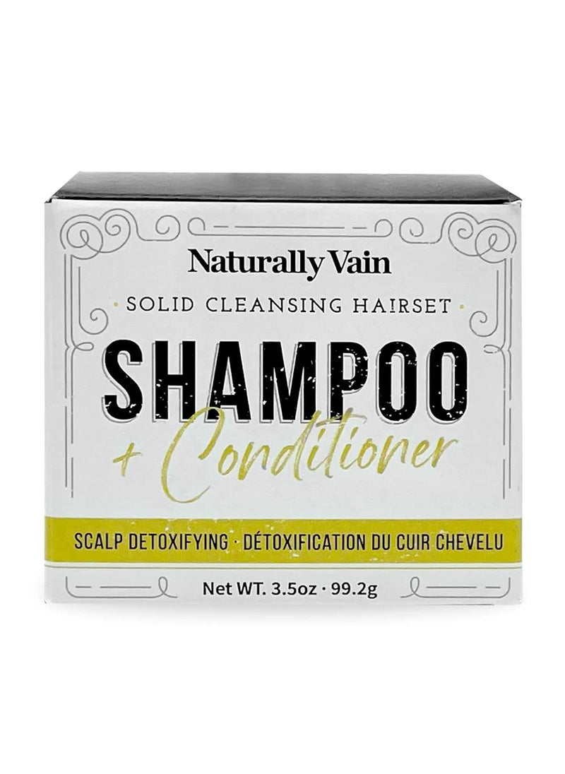 Scalp Detoxifying Shampoo & Conditioner Set, Oily Hair, For Dry & Itchy Scalp, Purifying, Shine, Handmade,Natural, Essential Oils, Shea Butter,Hair Gift Set, 2-Pack
