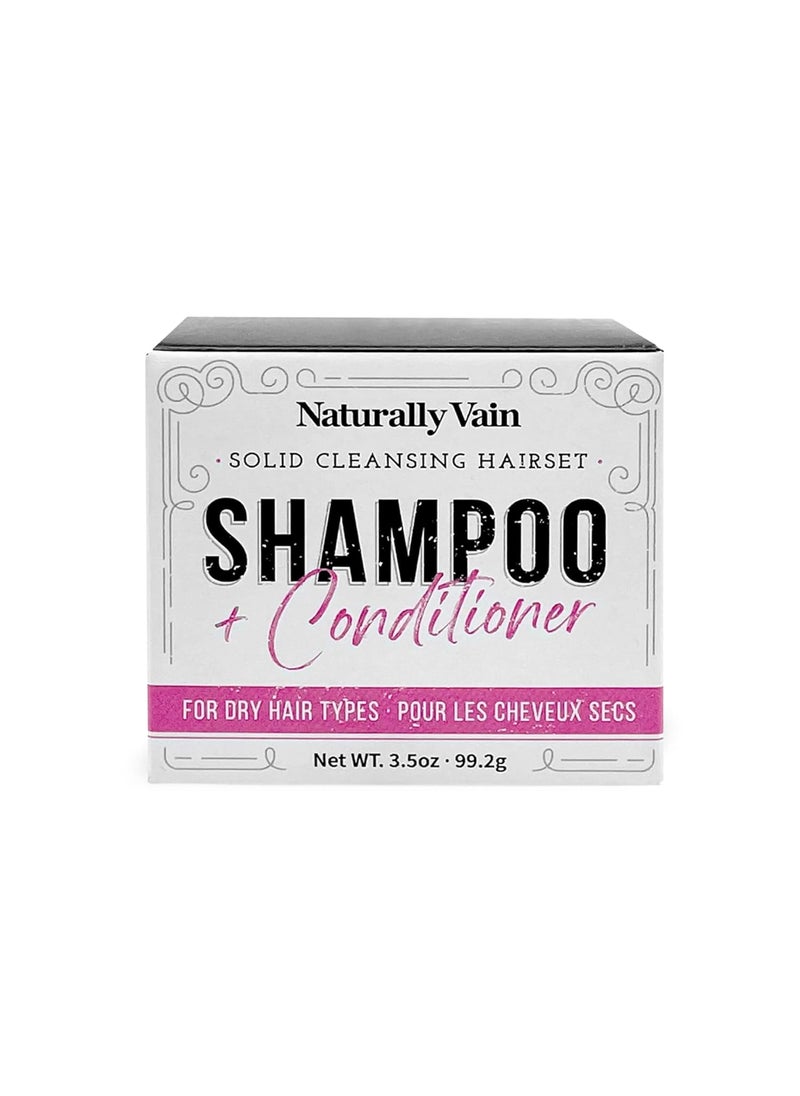 Dry Hair Shampoo & Conditioner Sett, Hair Soap, Shine, Handmade, Natural, Essential Oils, Shea Butter, Travel Soaps, Hair Gift Set, Assorted Scents, 2-Pack
