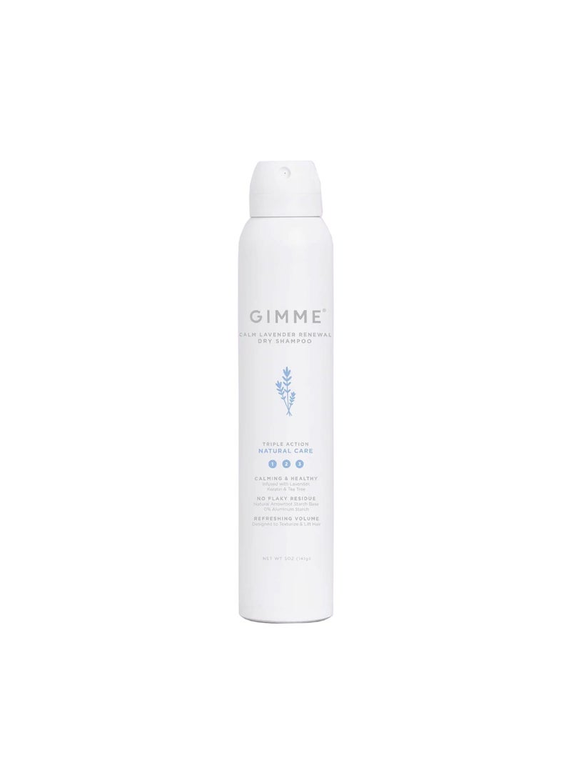 Gimme Beauty - Lavender Calm Renewal - All Natural Dry Shampoo - With Keratin & Tea Tree for Volumizing & Calming - Free of Sulfates, Aluminum Starch, & Parabens (5 Oz)