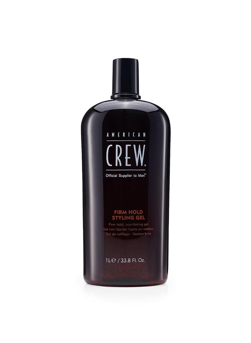 American Crew Men's Hair Styling Gel, Firm Hold, Non-Flaking, 33.8 Fl Oz, 33.8 fl oz