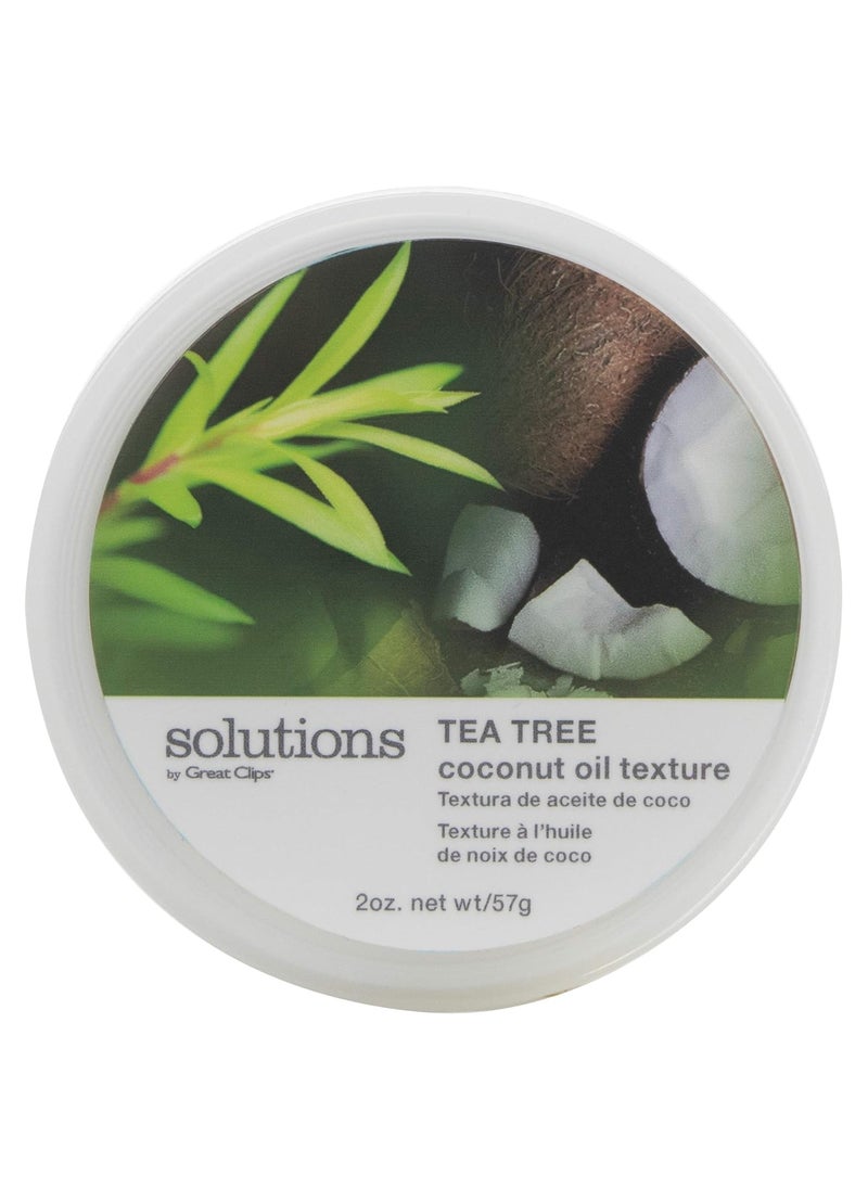 GREAT CLIPS Solutions Tea Tree Coconut Oil Texture 2oz | Texturizing & Styling | Pliable Hold | Great for Dry, Coarse Hair