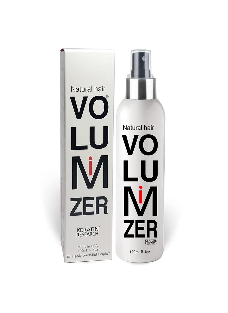 KERATIN RESEARCH Fine Hair Volumizing Spray + Thickener for Women & Men - Instant Natural Lift for Finer Strands, Experts Recommended (120ml)