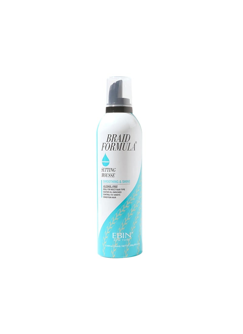 EBIN NEW YORK Braid Formula Setting Mousse (12.49 oz, Peppermint)