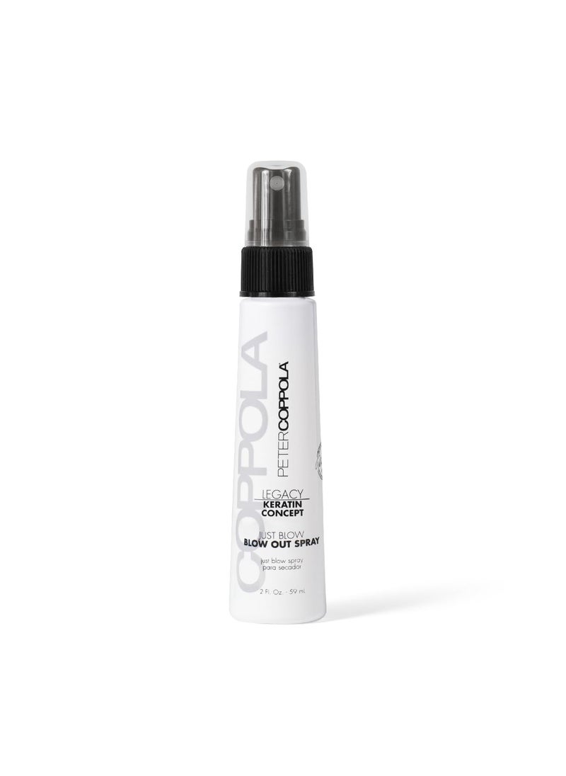 Peter Coppola Just Blow - Heat Protectant Spray for Smoother, Straighter Hair - Reduces Blow Dry Time, Conditions and Adds Shine, Travel Size 2 oz