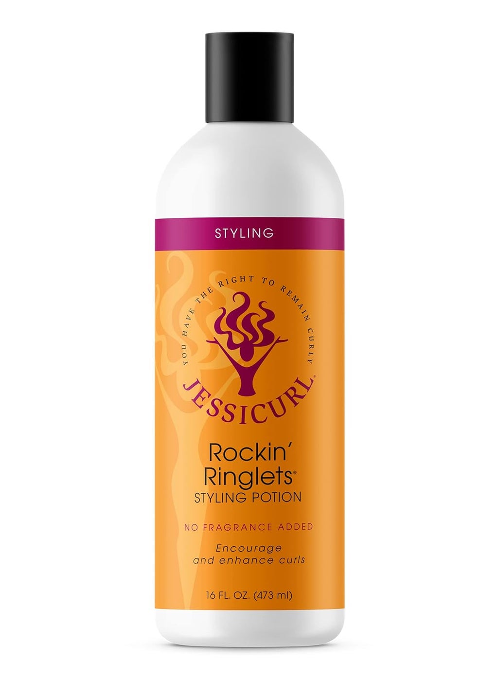 Jessicurl, Rockin' Ringlets Styling Potion, No Fragrance Added, 16 Fl oz. Curl Enhancer with Flaxseed Extract, Curl Defining Styler for Curly Hair and Frizz Control