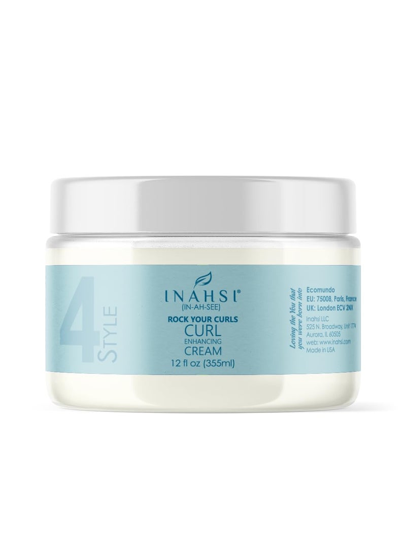 Rock Your Curls Curl Enhancing Cream | Hair Cream for Men, Women, or Kids with Curly Hair | Hair Products for Naturally Curly Hair 12 oz | Made in the USA