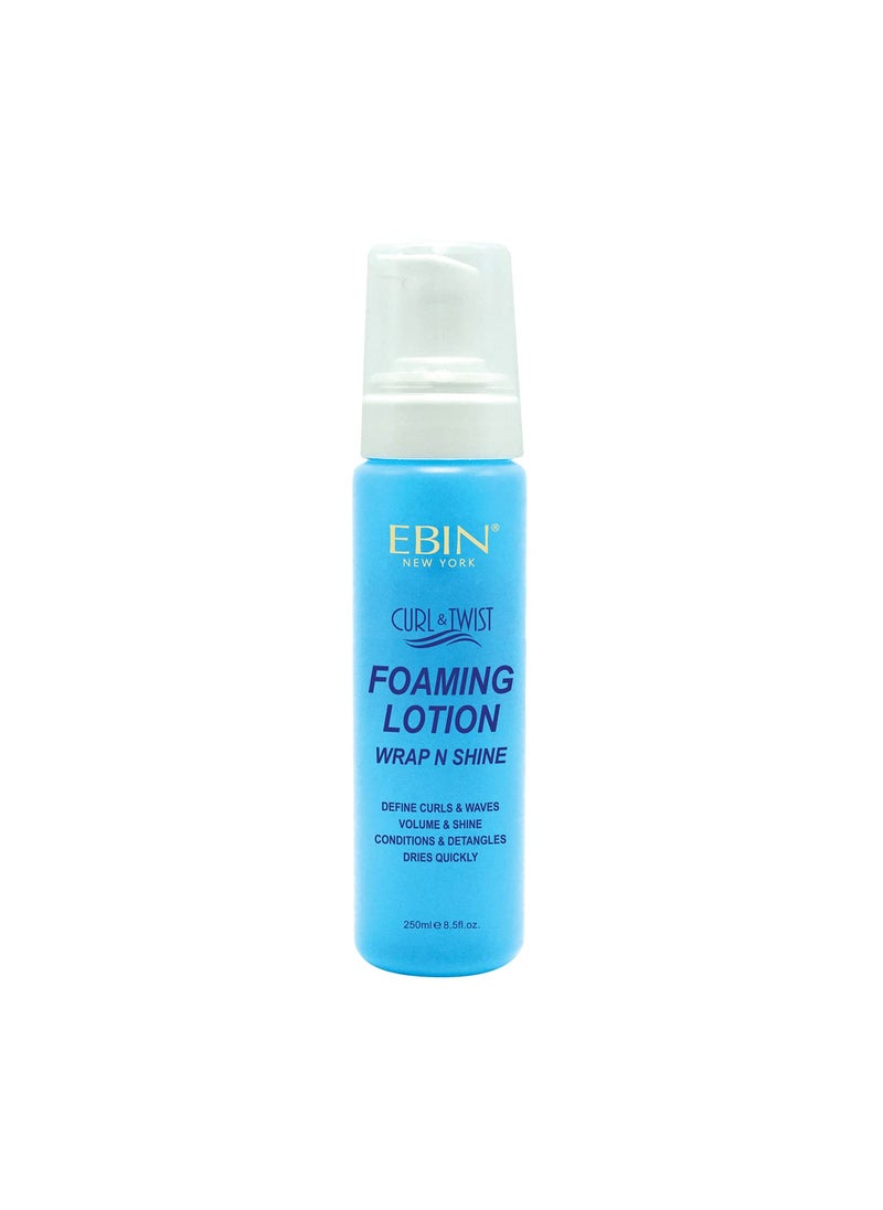 Curl & Twist Foaming Lotion Original - 8.5 oz/ 250ml | Enhancing Natural High Shine Curls, Taming Flyaways, Adding Volume - All Day Definition