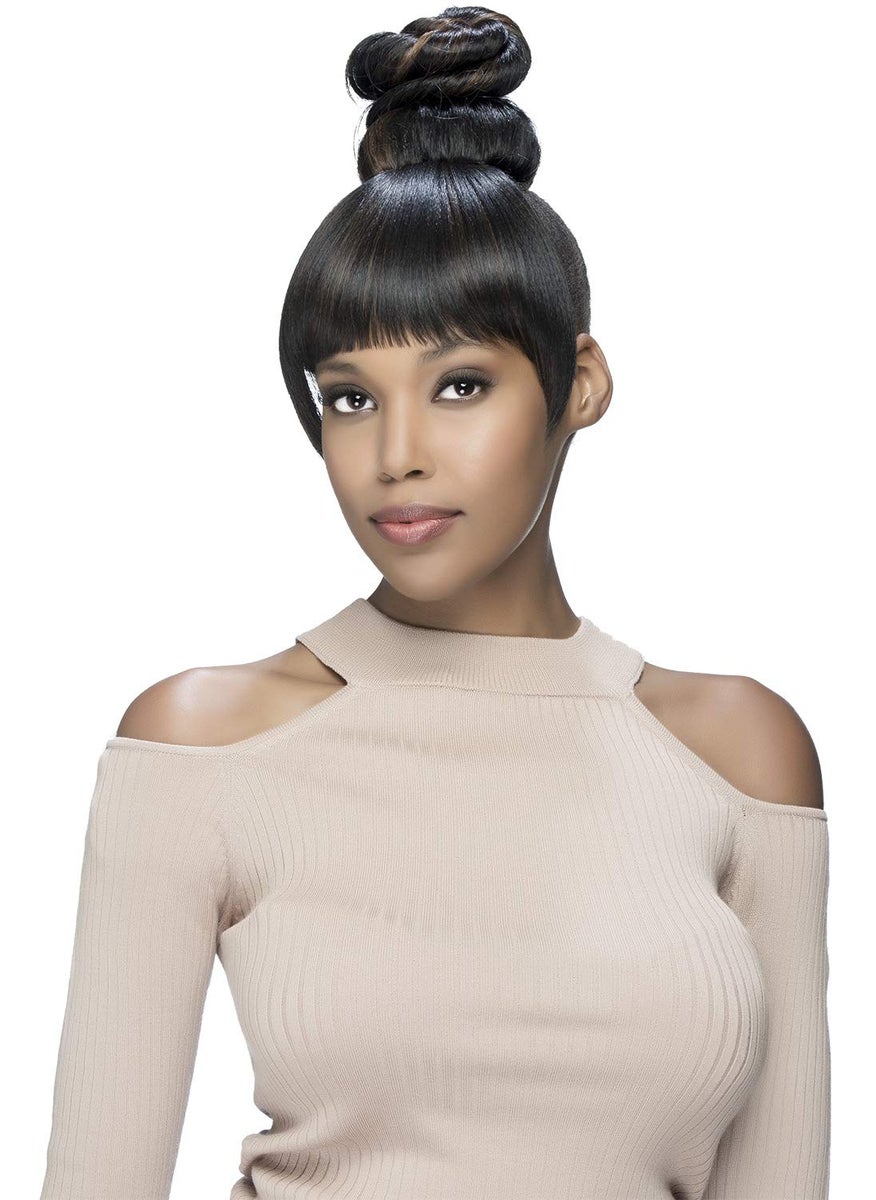 Vivica A Fox BPB-KELSY Heat Resistant Fiber Bang & Bun, P4_27_30, 4.72 Ounce