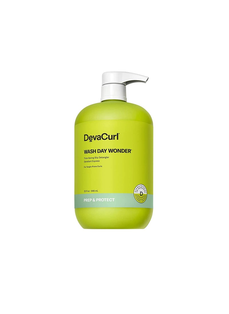 DevaCurl Wash Day Wonder Time-Saving Slip Detangler | Tangle-Release Complex | Melts Away Tangles | No Buildup Formula