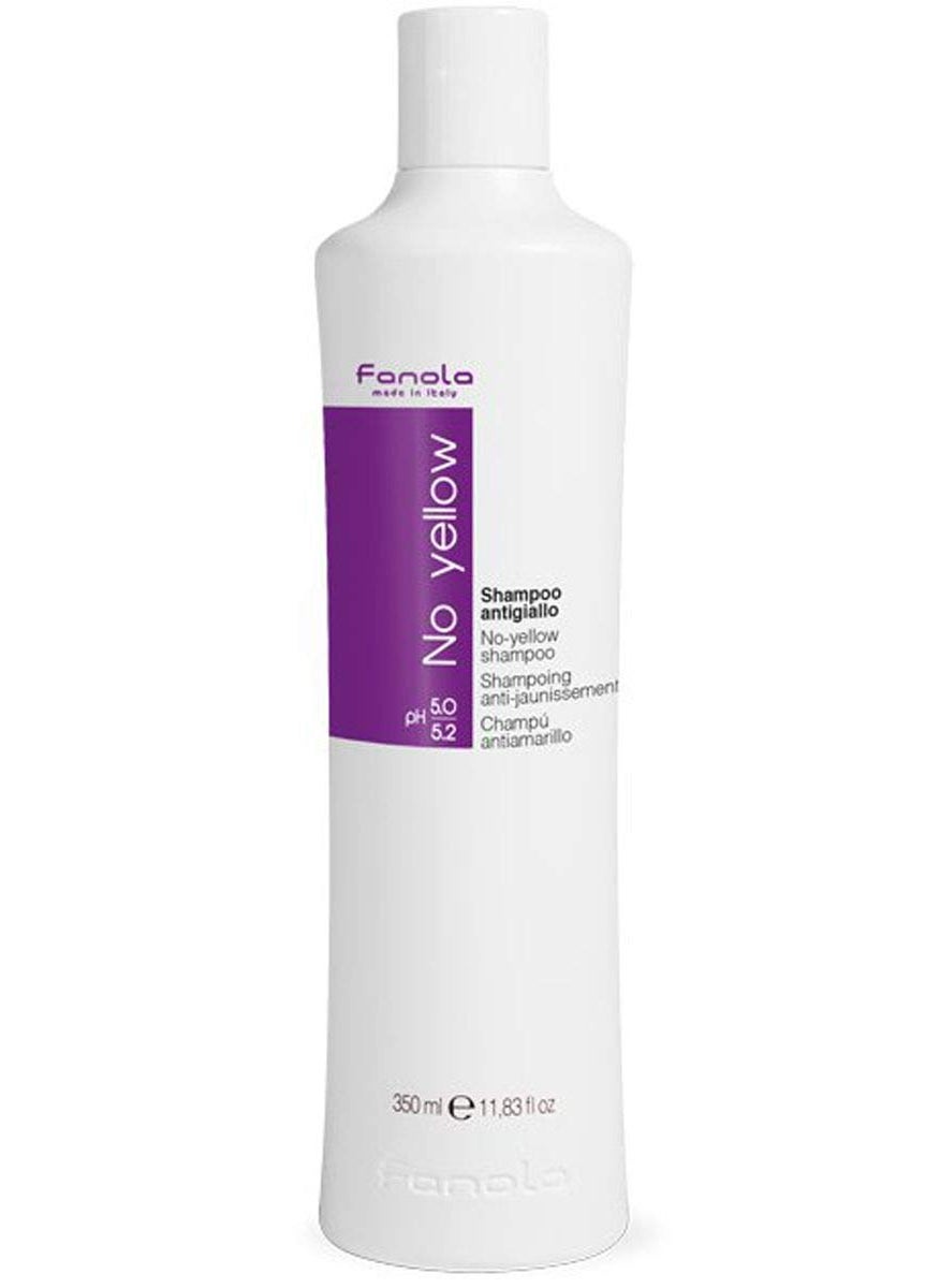 Fanola No Yellow Purple Shampoo - Color Depositing Toner for Blonde, Silver & Gray Hair - Removes Yellow Tones & Brassiness from Bleached & Highlighted Hair (11.83 Fl oz)