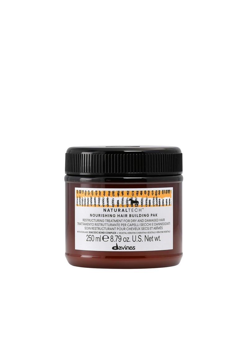 Davines Naturaltech NOURISHING Hair Building Pack, Restructure The Hair Shaft While Adding Shine And Body, 8.81 oz.