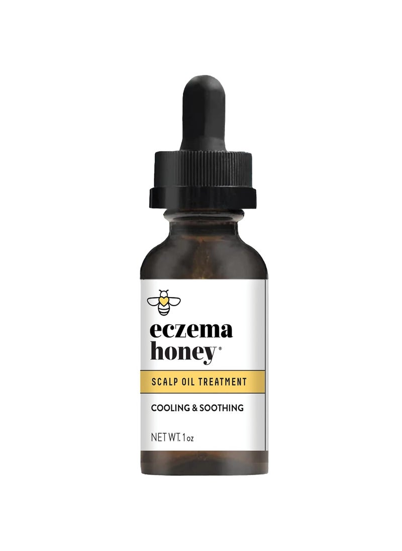 ECZEMA HONEY Soothing Scalp Oil - Natural Honey Hair Oil & Scalp Care - Daily Itchy Scalp Relief Serum - Dry Scalp Treatment Helps With Psoriasis, Seborrheic Dermatitis, Dandruff & More (1 Oz)