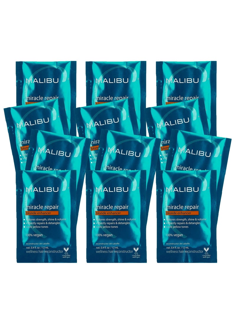 Malibu C Miracle Repair Reconstructor, Blonde Enhancer - Nourishing Repair Treatment for Damaged Blonde Strands - Reduces Discoloration