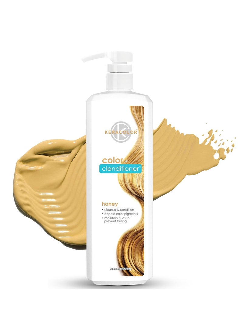 Keracolor Color + Clenditioner 3-in-1 Color-Depositing Conditioner, Gentle Cleansing Conditioner Infusing Semi-Permanent Hair Color, 9 Shades, 33.8 Fl Oz