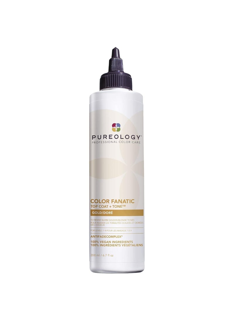 Pureology Color Fanatic Top Coat + Tone - Maintains Hair Color Treatment, Adds Vibrancy to Natural Hair Color, Smooths & Adds Shine