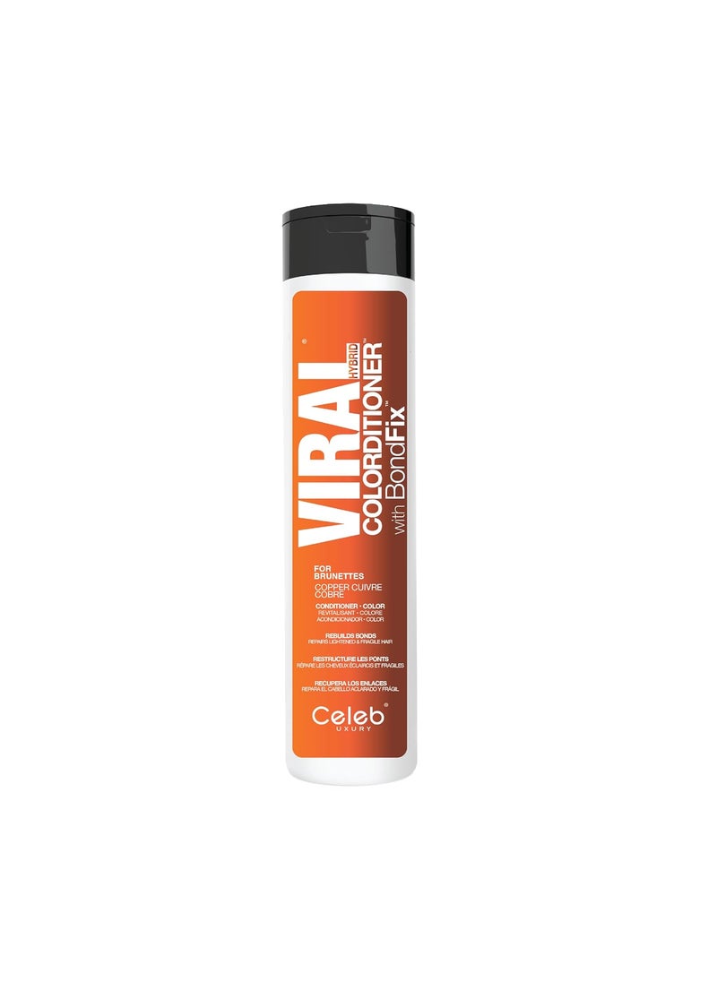 Celeb Luxury Copper Hair Color Depositing Colorwash Conditioner for Brunettes, Maintains & Refreshes Auburn Hair Color