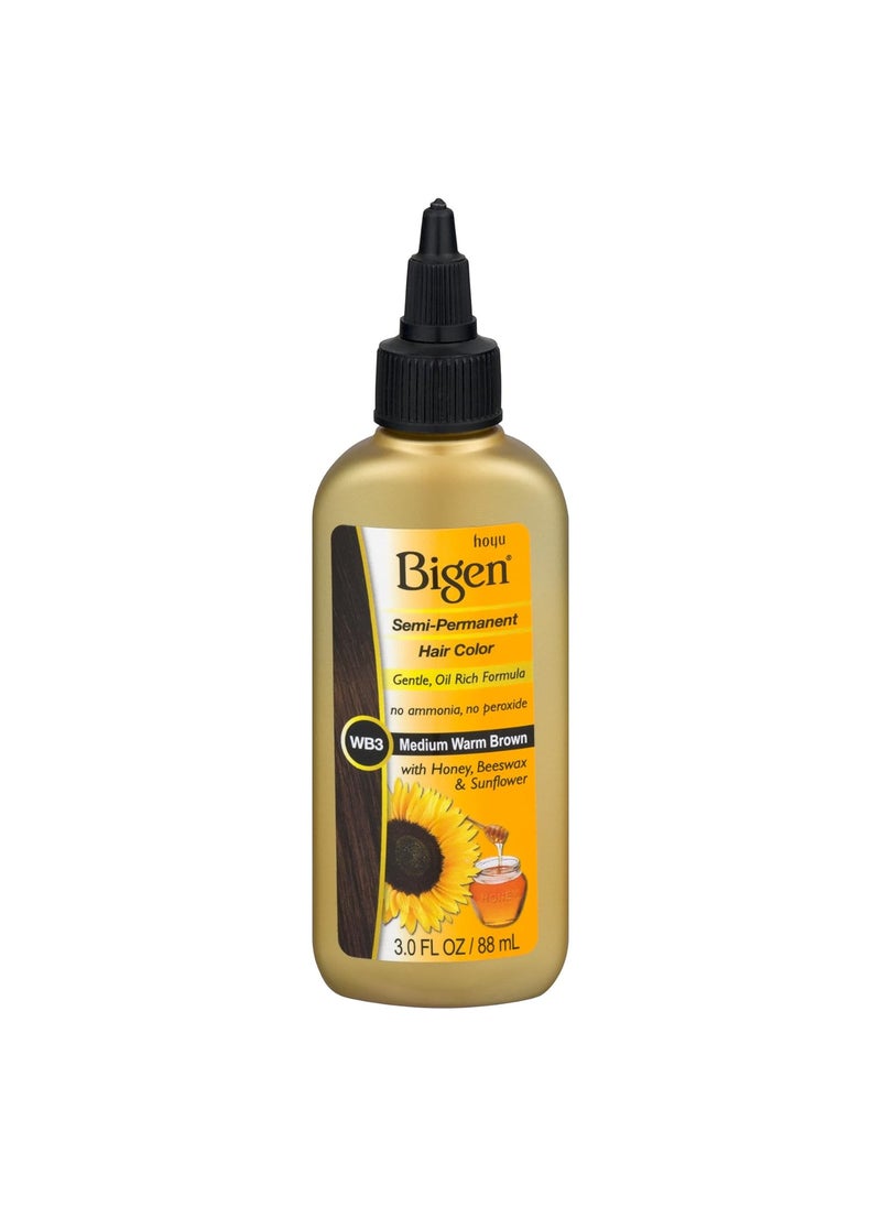 Bigen Semi Permanent Hair Color, Medium Warm Brown, 3.0 Ounce (BSPWB3)