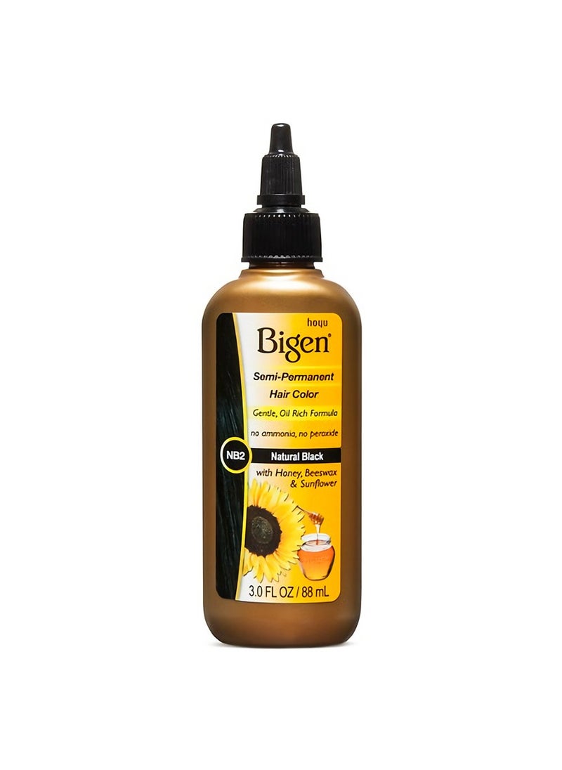 Bigen Semi Permanent Hair Color, Natural Black, 3 Fl Oz (BSPNB2)