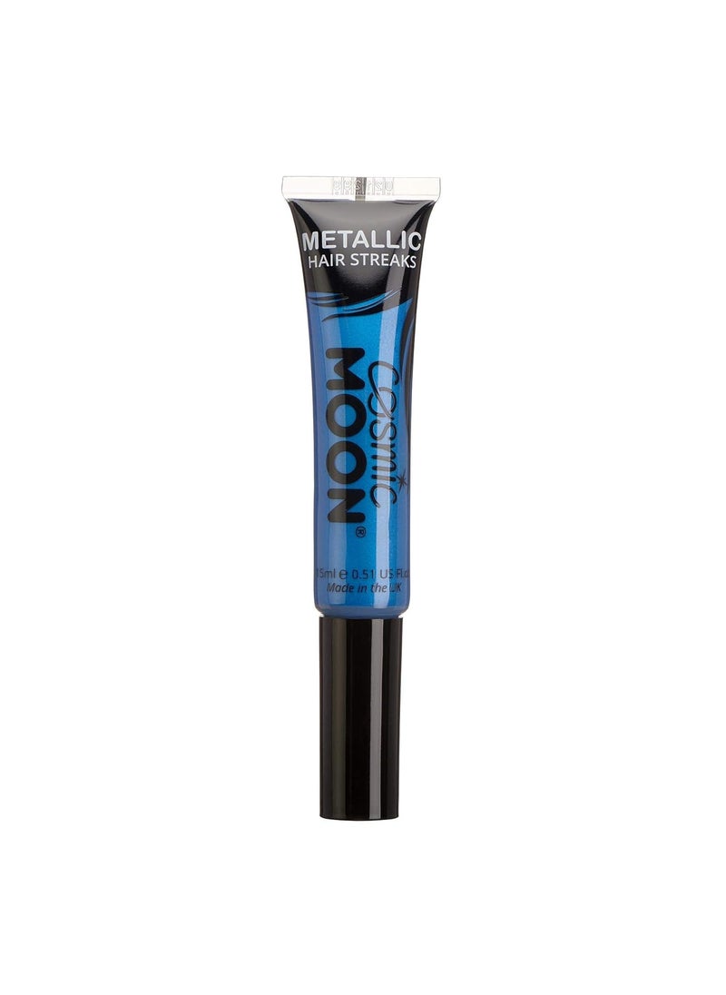 Metallic Hair Color Streaks | Cosmic Moon 0.50fl oz - Blue | Temorary Wash Out Hair Dye