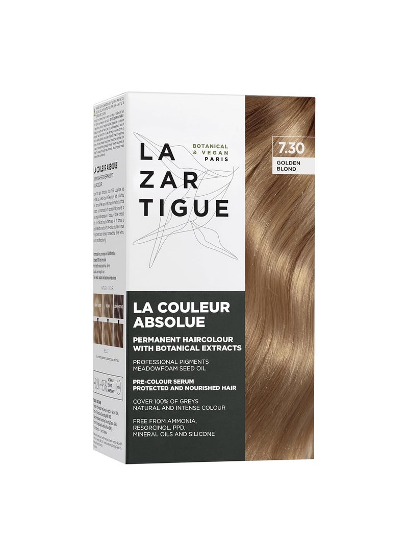 Lazartigue La Couleur Absolue 1.00 Intense Black - Permanent Haircolour with Botanical Extracts - Nourishing Color and Shine - Free From Ammonia, PPD, Resorcinol, Mineral Oils and Silicone - Vegan