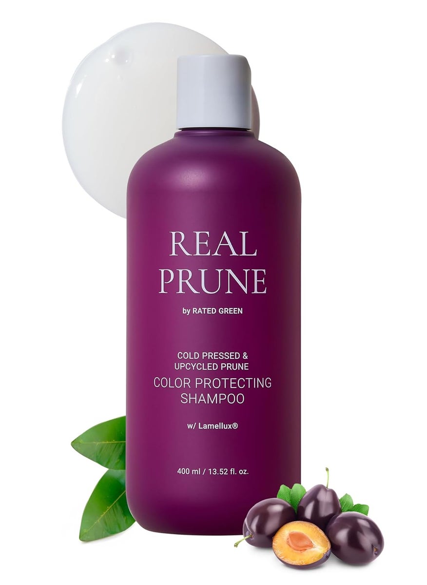 RATED GREEN REAL PRUNE Color Maintaining Shampoo - Moisture Retention Color Shampoo | Nourishing Shampoo for Color Hair | Hair Color Shampoo Organic Shampoo for Women & Men 13.52 Fl. Oz.